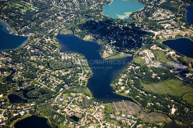 Upper Long Lake in Oakland County, Michigan